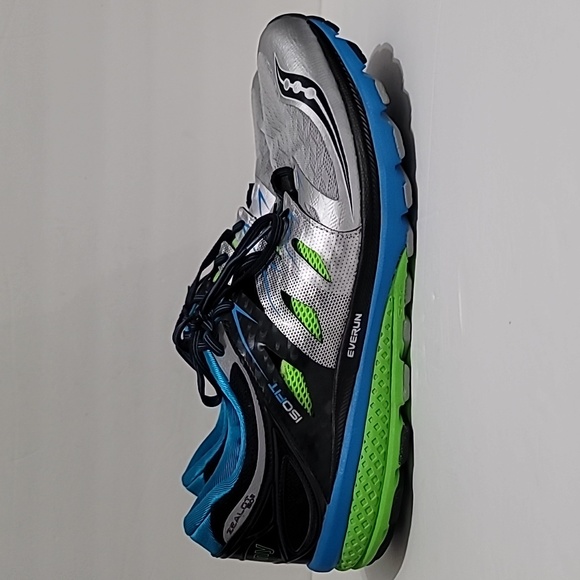 Saucony Men's Zealot Iso 2 Fit Everun Running Shoes Blue Run-Dry Sneakers Sz 14 - Picture 2 of 11